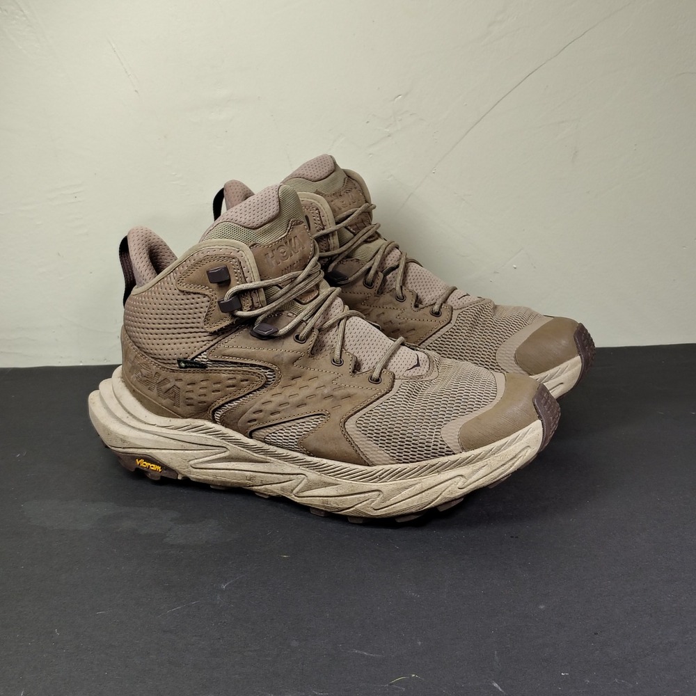 Hoka Anacapa 2 Mid GTX Wide Mens 11.5 2E Brown Hiking Boots Gore-Tex Vibram